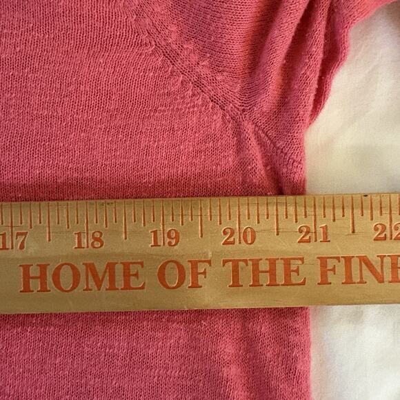 J. Jill Pink 3/4 Sleeve Linen Blend Round Neck Shirt Size Large - Picture 11 of 13